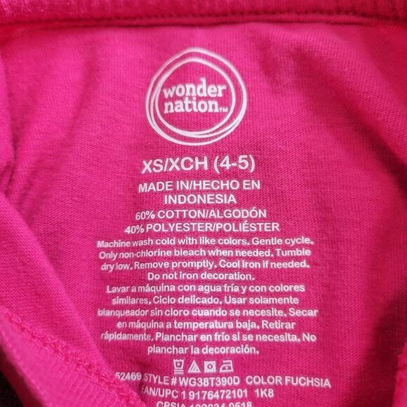 Wonder Nation rainbow shirt XS4/5 - Picture 3 of 3